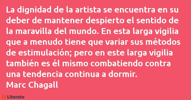 Marc Chagall: La dignidad de la artista se e