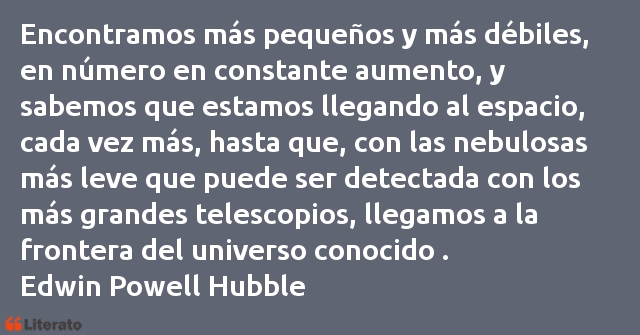 Frases de Edwin Powell Hubble