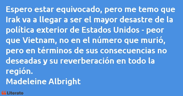 Frases de Madeleine Albright