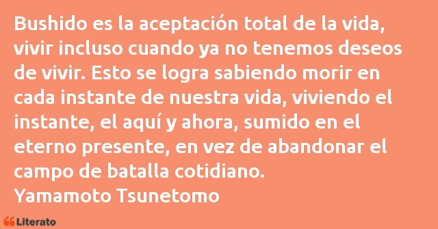 Frases de Yamamoto Tsunetomo