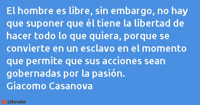 Frases de Giacomo Casanova