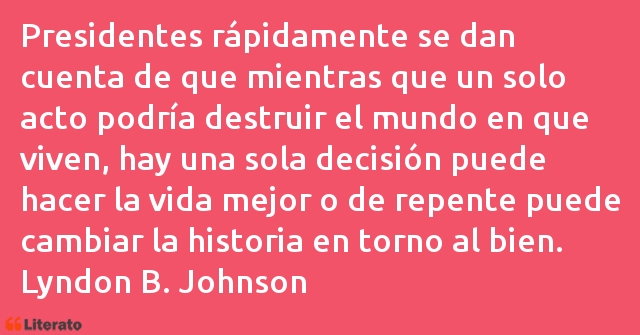 Frases de Lyndon B. Johnson