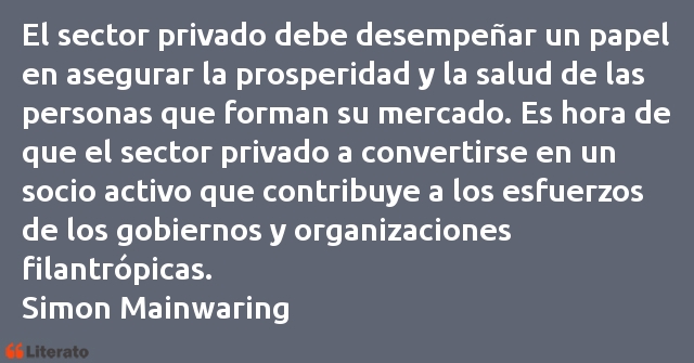 Frases de Simon Mainwaring