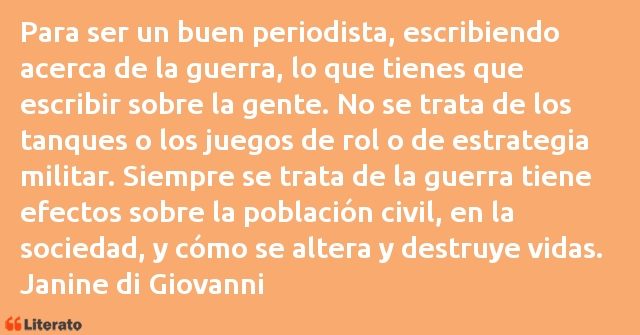 Frases de Janine di Giovanni