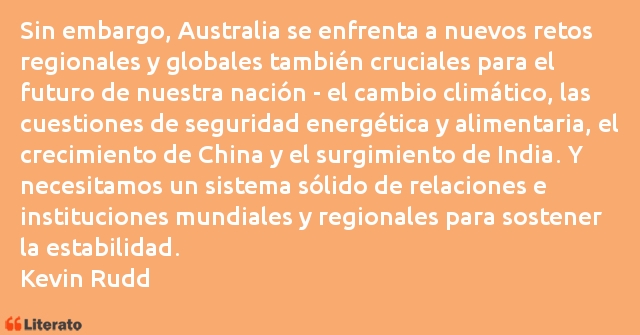 Frases de Kevin Rudd