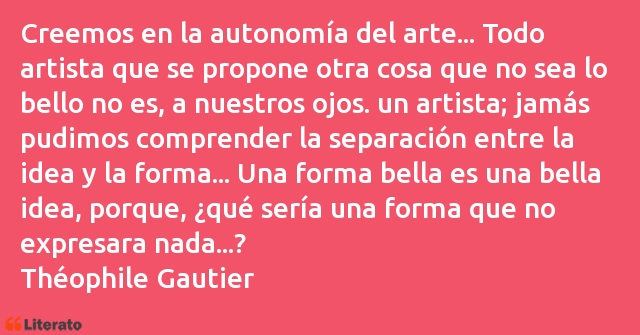 Frases de Théophile Gautier