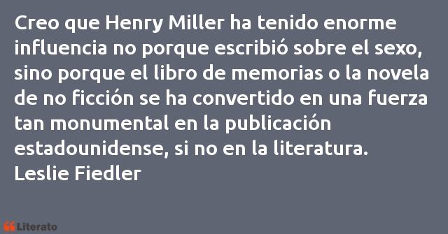 Frases de Leslie Fiedler