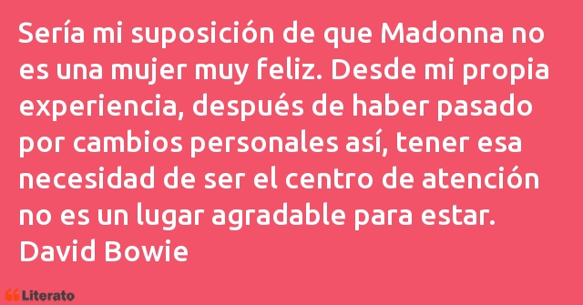 Frases de David Bowie