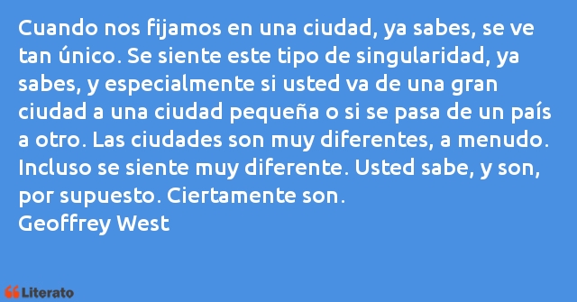 Frases de Geoffrey West