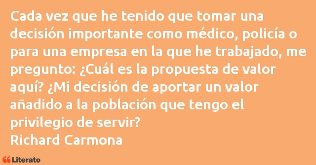 Frases de Richard Carmona