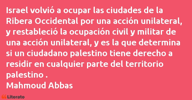 Frases de Mahmoud Abbas