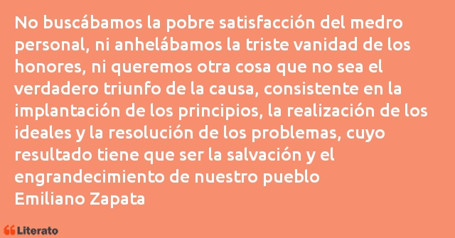 Frases de Emiliano Zapata