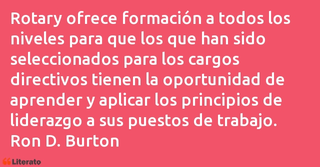 Frases de Ron D. Burton