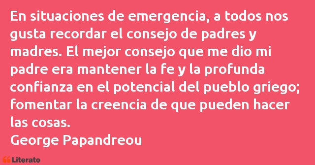 Frases de George Papandreou