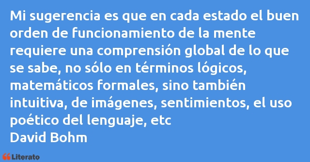 Frases de David Bohm