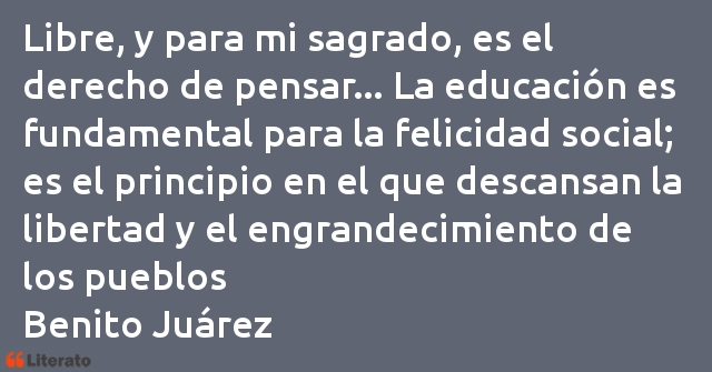 Frases de Benito Juárez