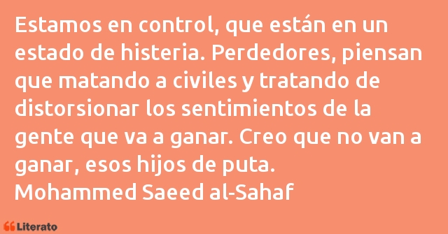 Frases de Mohammed Saeed al-Sahaf