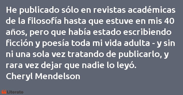 Frases de Cheryl Mendelson