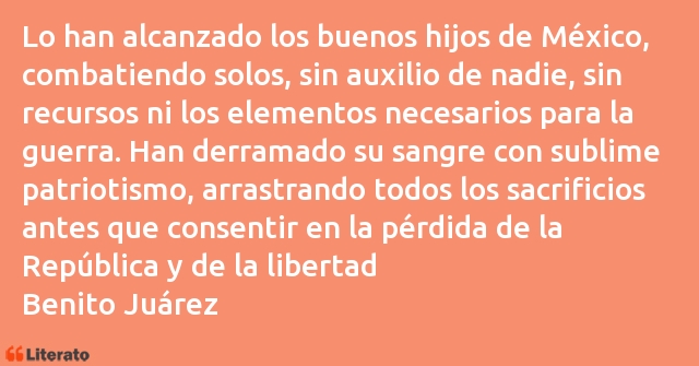 Frases de Benito Juárez