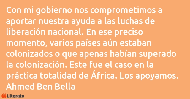 Frases de Ahmed Ben Bella