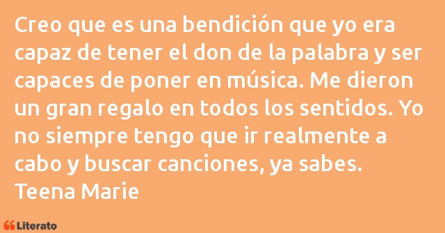 Frases de Teena Marie