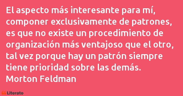 Frases de Morton Feldman