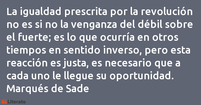 Frases de Marqués de Sade