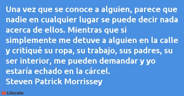 Frases de Steven Morrissey