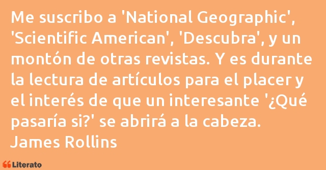 Frases de James Rollins