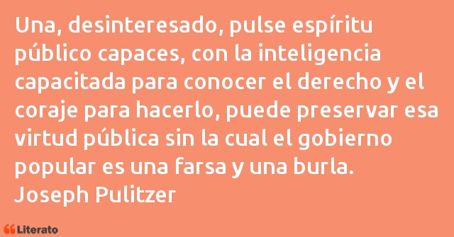 Frases de Joseph Pulitzer