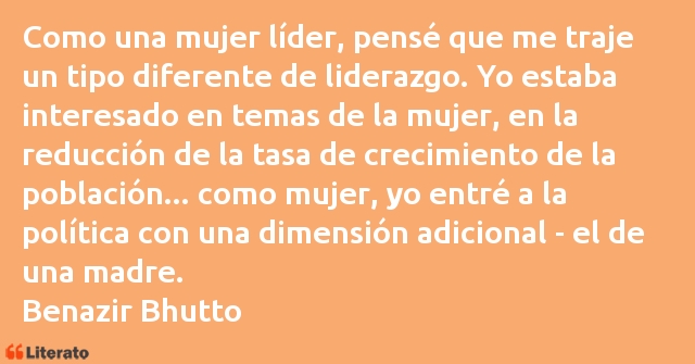 Frases de Benazir Bhutto