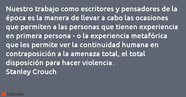 Frases de Stanley Crouch