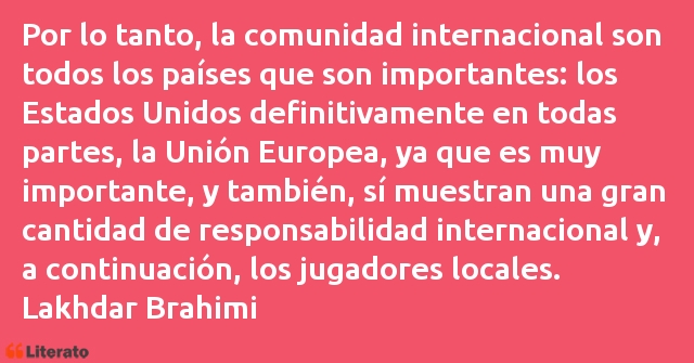 Frases de Lakhdar Brahimi