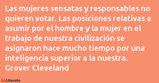 Frases de Grover Cleveland