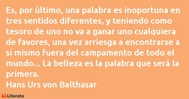 Frases de Hans Urs von Balthasar