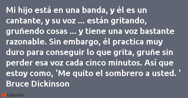 Frases de Bruce Dickinson