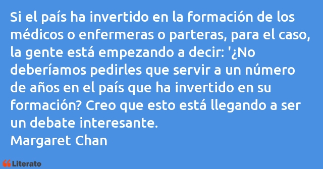 Frases de Margaret Chan