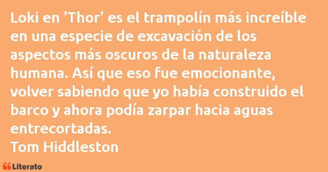 Frases de Tom Hiddleston