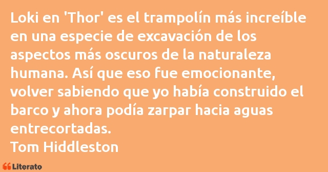 Frases de Tom Hiddleston