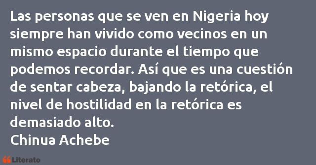 Frases de Chinua Achebe