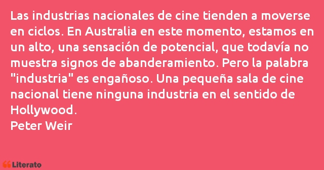 Frases de Peter Weir