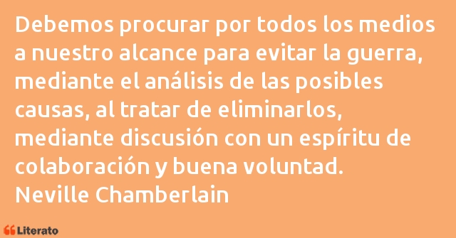 Frases de Neville Chamberlain