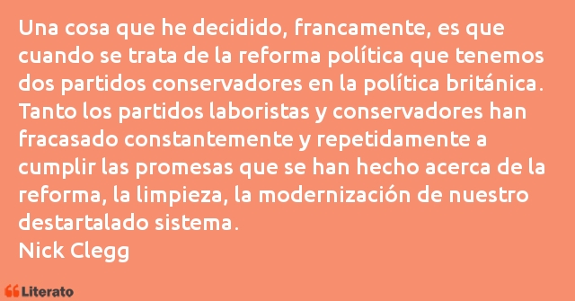 Frases de Nick Clegg