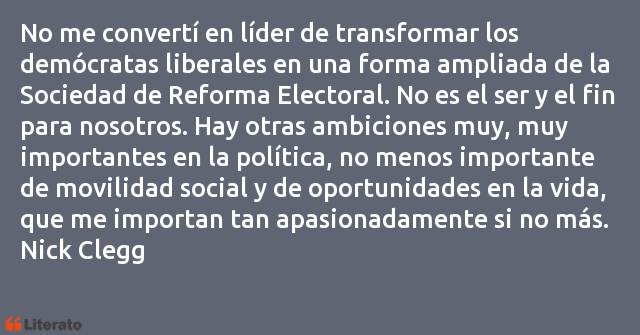 Frases de Nick Clegg