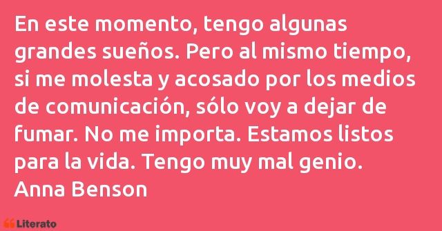 Frases de Anna Benson