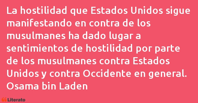 Frases de Osama bin Laden