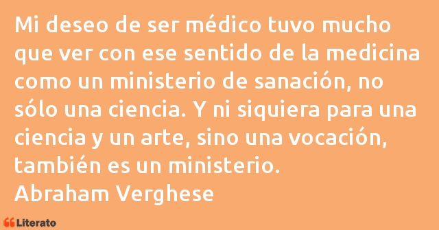 Frases de Abraham Verghese