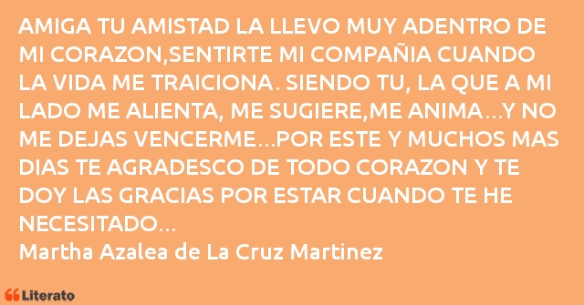 Frases de Martha Azalea de La Cruz Martinez