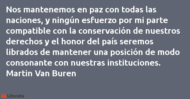 Frases de Martin Van Buren