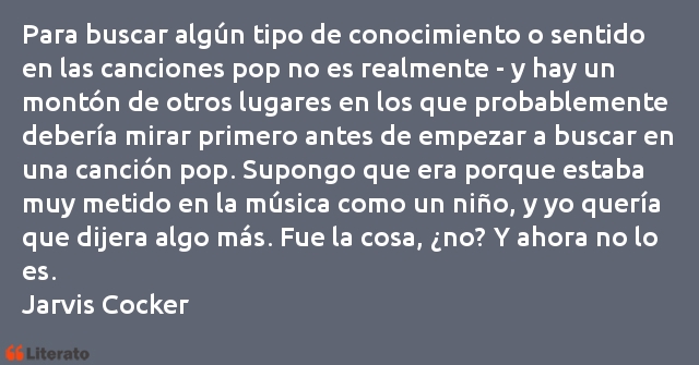 Frases de Jarvis Cocker